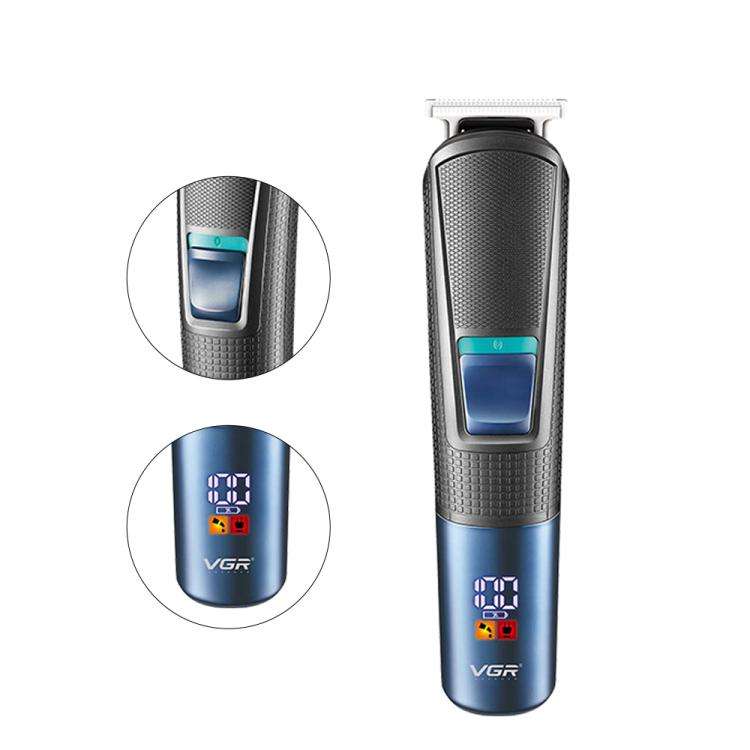 VGR V-108 10-in-1 Digital Display Electric Hair Clipper Men Care Kit(Black)