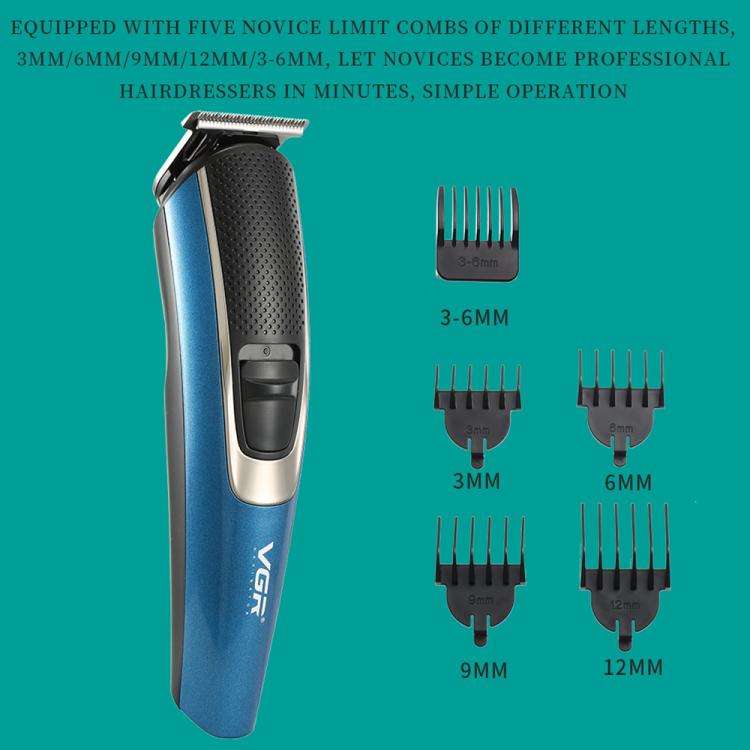 VGR V-172 10W Multifunctional USB Electric Hair Clipper(Blue)
