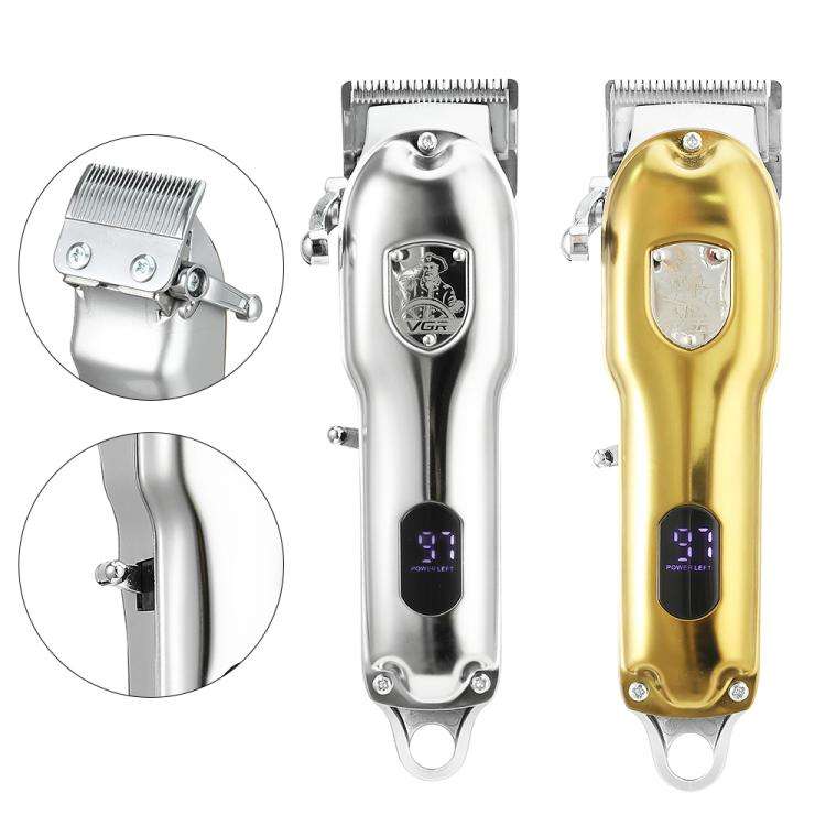 VGR V-652 Professional Digital Display USB Electric Hair Clipper(Gold)