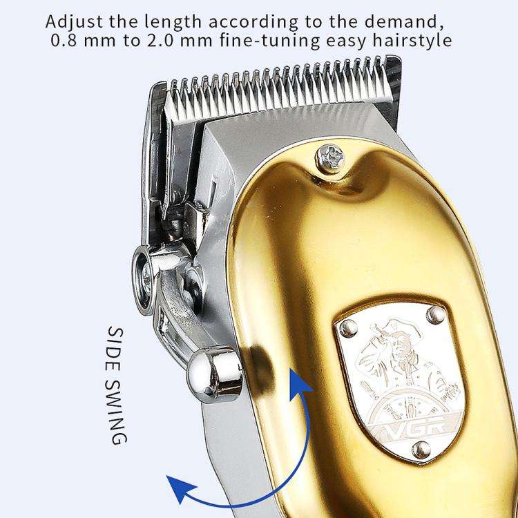 VGR V-652 Professional Digital Display USB Electric Hair Clipper(Gold)