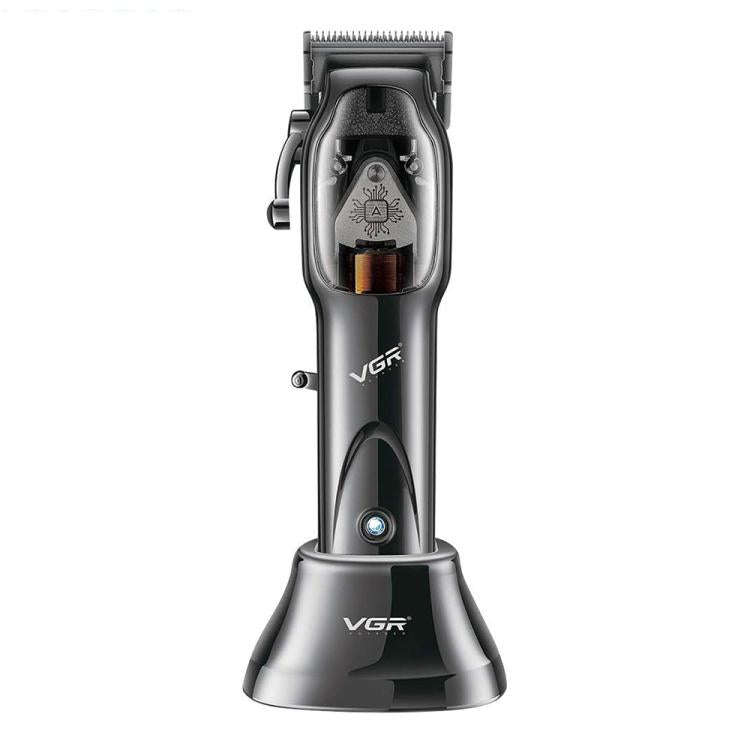 VGR V-653 Professional USB Electric Hair Clipper with Holder(Black)