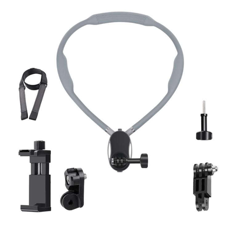 Magnetic Neck Mount Anti-shake Bracket, Type:6 in 1 Phone Clamp