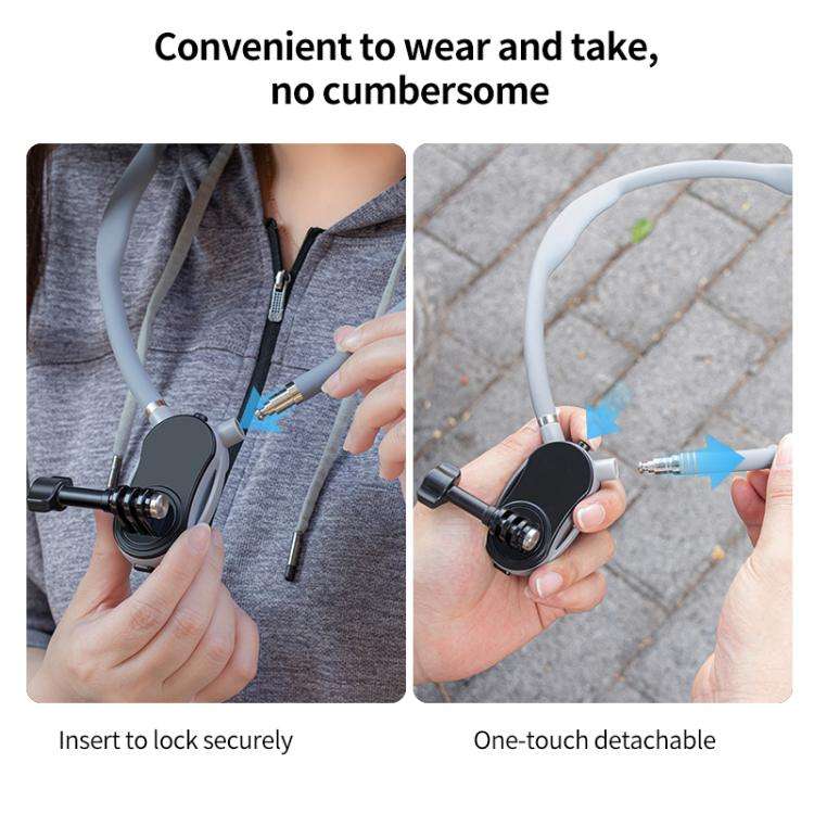 Magnetic Neck Mount Anti-shake Bracket, Type:2 in 1