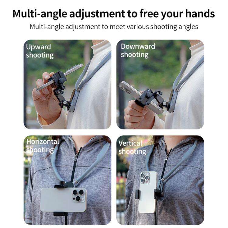 Magnetic Neck Mount Anti-shake Bracket, Type:2 in 1