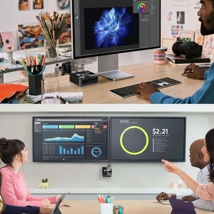 BMAX B9 Power Windows 11 Mini PC, 32GB+1TB, Intel Core i9-12900H, Support 3 Monitors Output(EU Plug)
