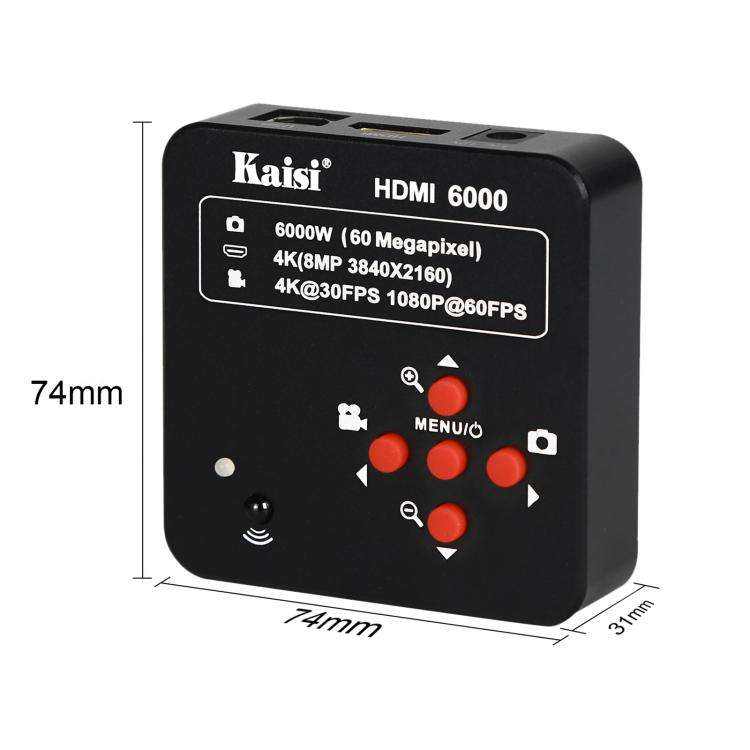 Kaisi HDMI 6000 HDMI / USB Dual Interface 60MP 4K Ultra HD Microscope Industrial Camera, Plug:EU ...