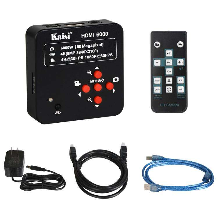 Kaisi HDMI 6000 HDMI / USB Dual Interface 60MP 4K Ultra HD Microscope Industrial Camera, Plug:EU ...