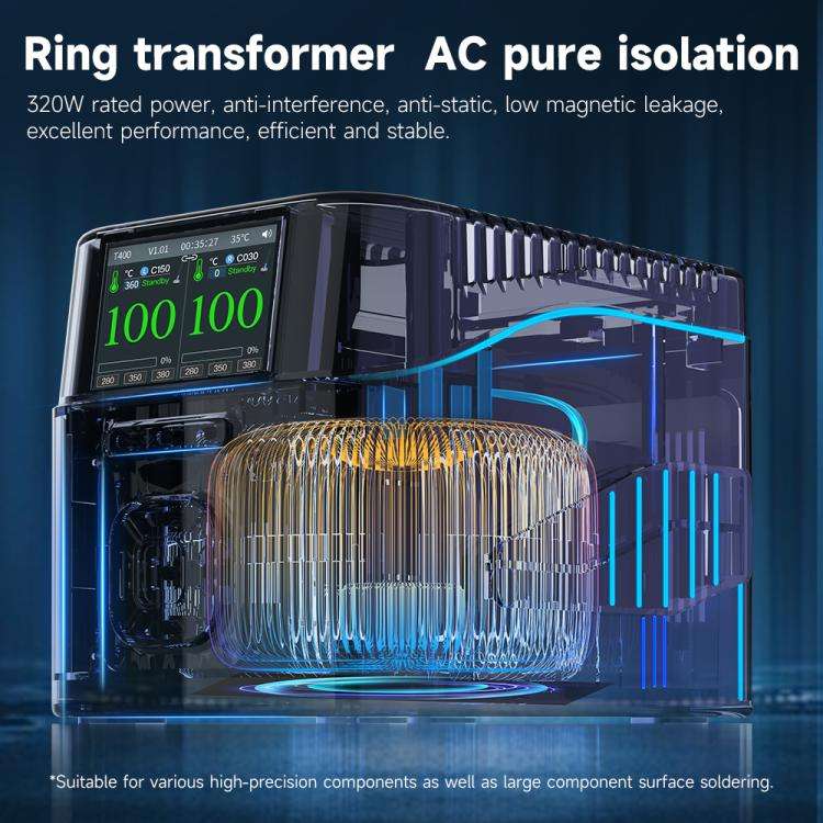 AiXun T400 320W Smart Soldering Workstation, Plug:EU Plug