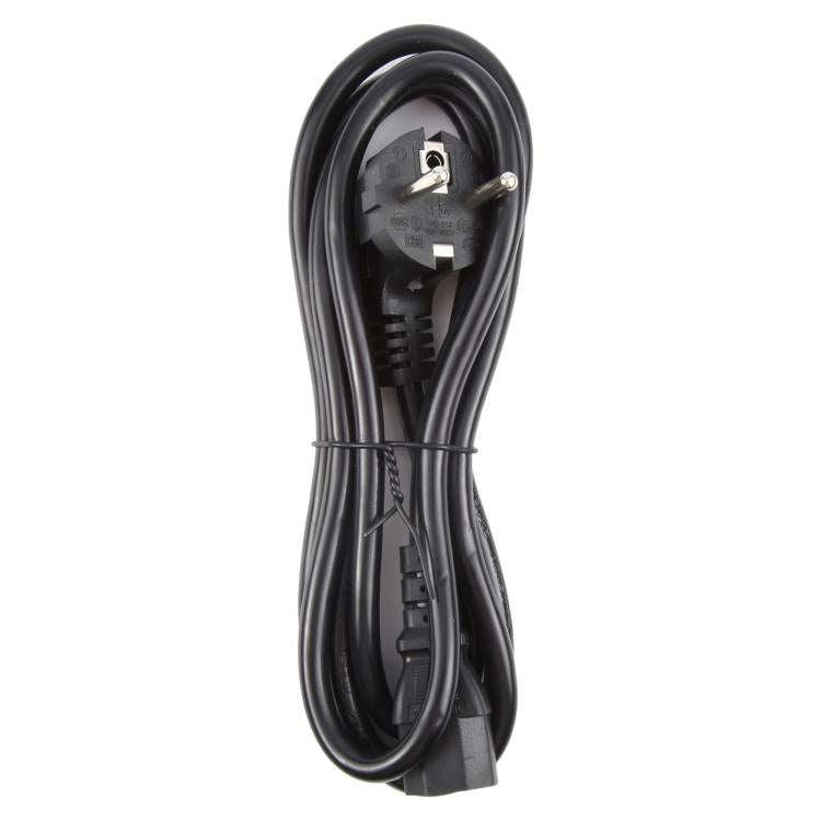 EU Plug Computer PC Power Cord 3 Pin Cable 0.5 Square, Length:1.8m(Black)