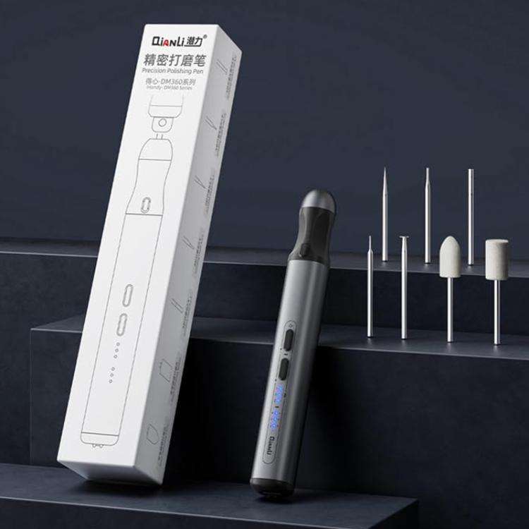 QianLi DM360 Mini Speed Adjustable Electric Grinding Polishing Pen with 7PCS Grinding Heads