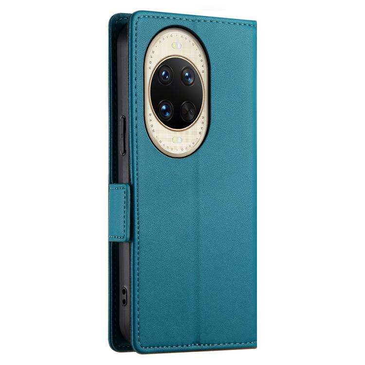 For Huawei nova 14 Ultra Side Buckle Magnetic Frosted Leather Phone Case(Blue)