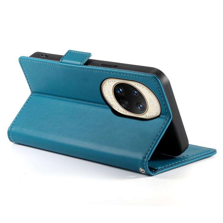 For Huawei nova 14 Ultra Side Buckle Magnetic Frosted Leather Phone Case(Blue)