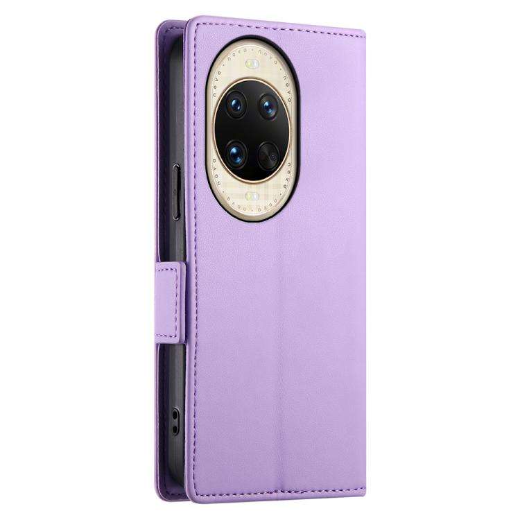 For Huawei nova 14 Ultra Side Buckle Magnetic Frosted Leather Phone Case(Purple)
