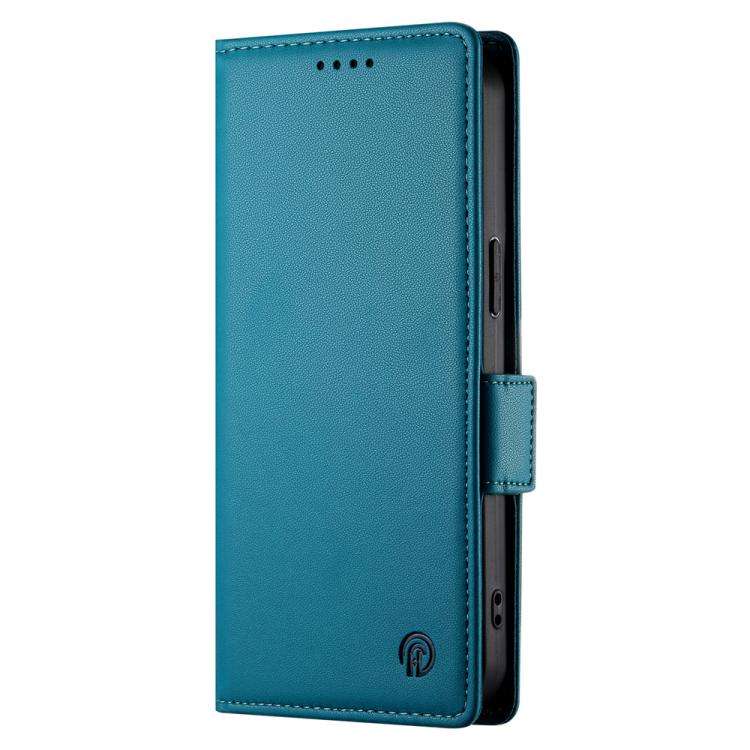 For Huawei nova 14 Pro Side Buckle Magnetic Frosted Leather Phone Case(Blue)