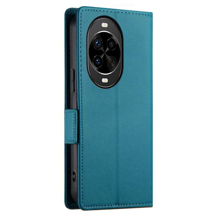 For Huawei nova 14 Pro Side Buckle Magnetic Frosted Leather Phone Case(Blue)