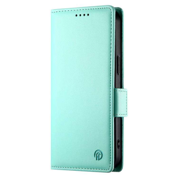 For Huawei nova 14 Pro Side Buckle Magnetic Frosted Leather Phone Case(Mint Green)