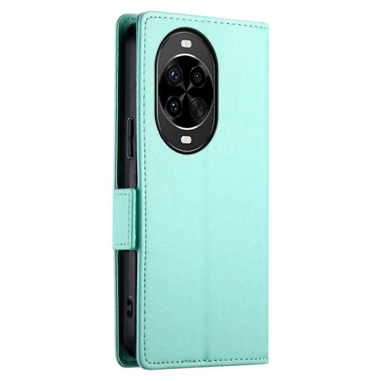 For Huawei nova 14 Pro Side Buckle Magnetic Frosted Leather Phone Case(Mint Green)