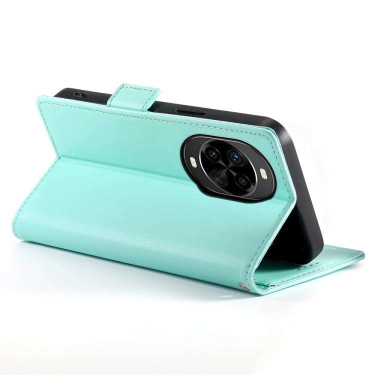 For Huawei nova 14 Pro Side Buckle Magnetic Frosted Leather Phone Case(Mint Green)