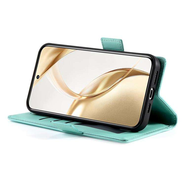 For Huawei nova 14 Pro Side Buckle Magnetic Frosted Leather Phone Case(Mint Green)