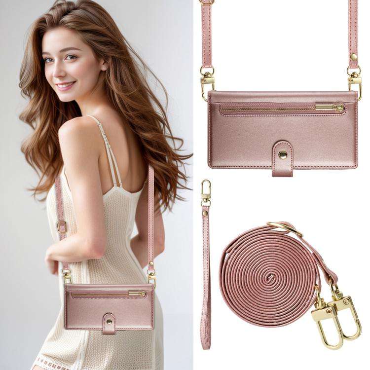 For Huawei nova 14 Ultra Nine Card-slot Zipper Wallet Bag Leather Phone Case(Pink)