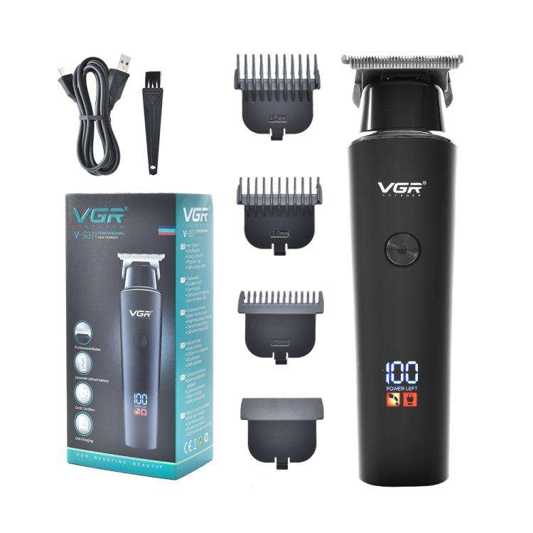 VGR V-937 LED Digital Display Salon USB Electric Hair Clipper(Black)