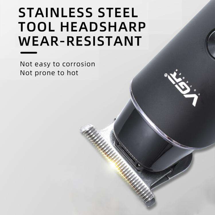 VGR V-937 LED Digital Display Salon USB Electric Hair Clipper(Black)
