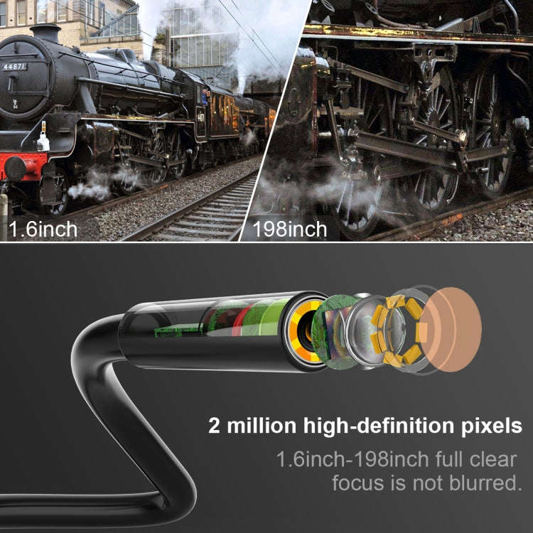 5.5mm 1080P IP68 Waterproof 4.3 inch Screen Single Camera Digital Endoscope, Line Length:2m