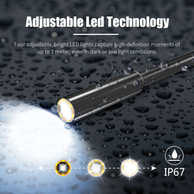 5.5mm 1080P IP68 Waterproof 4.3 inch Screen Single Camera Digital Endoscope, Line Length:2m