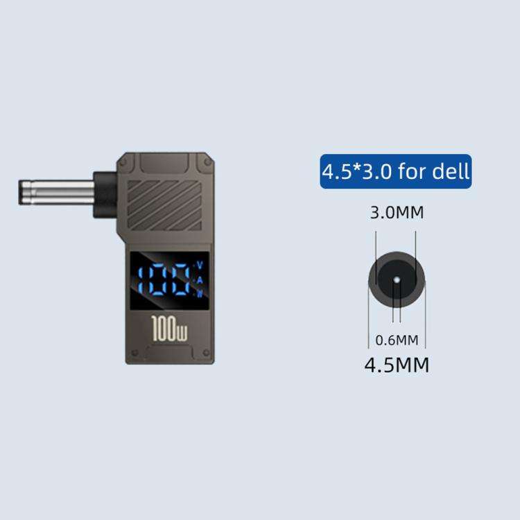 For Dell 100W Computer Charging Digital Display Adapter(Type-C to DC4.5x3.0mm)