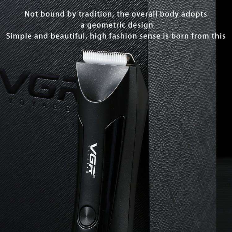 VGR V-951 IPX5 LED Digital Display Portable Light USB Hair Clipper(Black)