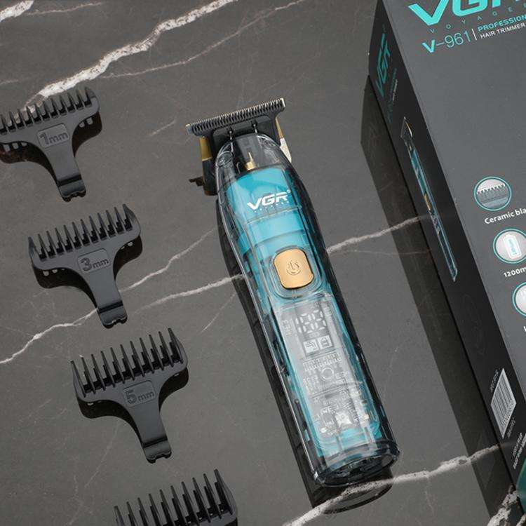 VGR V-961 IPX7 LED Digital Display USB Electric Hair Clipper(Black)
