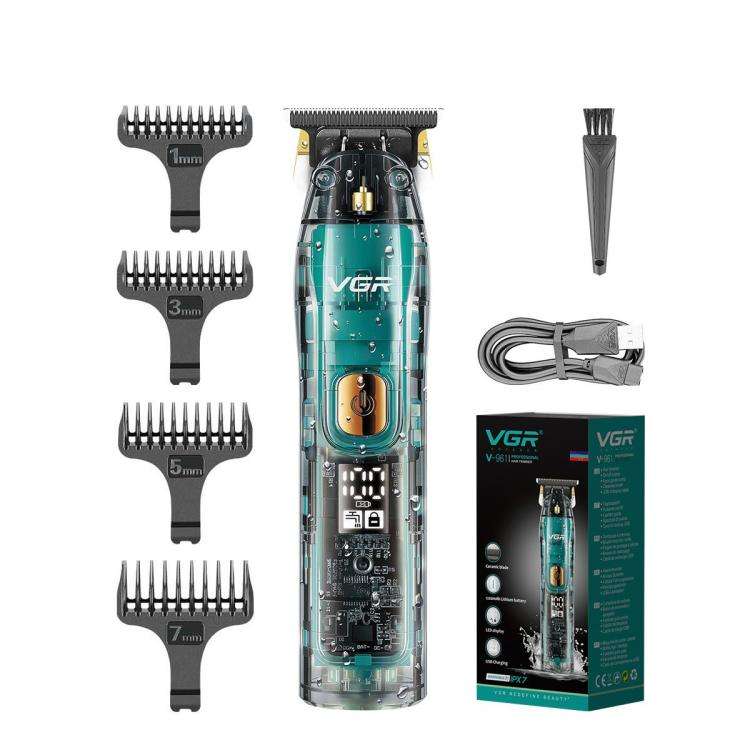 VGR V-961 IPX7 LED Digital Display USB Electric Hair Clipper(Black)