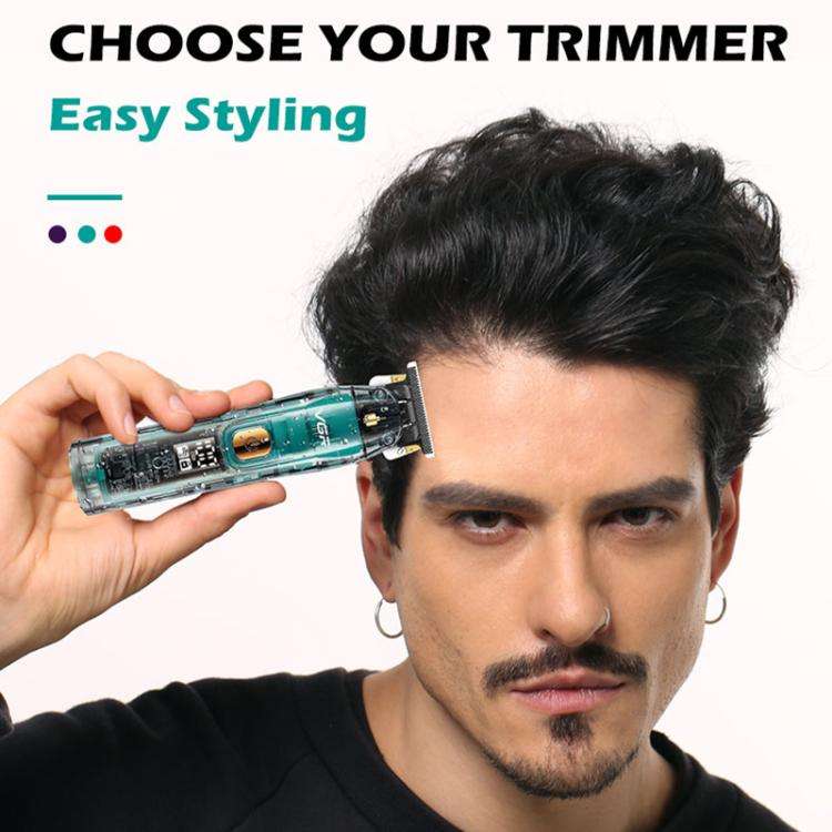 VGR V-961 IPX7 LED Digital Display USB Electric Hair Clipper(Black)
