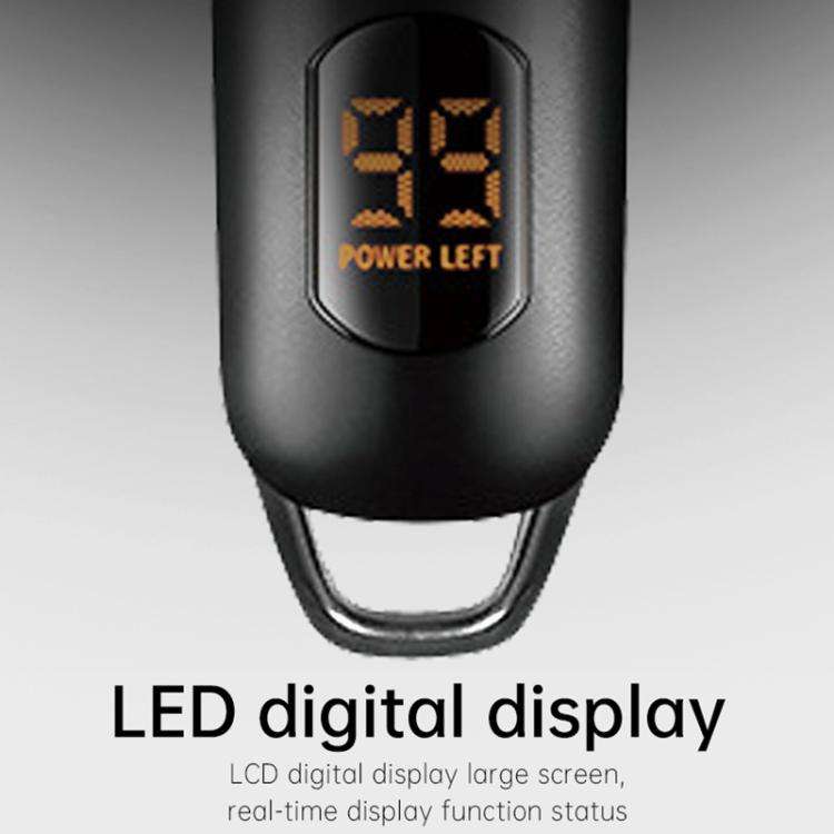 VGR V-971 Graffiti Design LED Digital Display USB Electric Hair Clipper(Black)