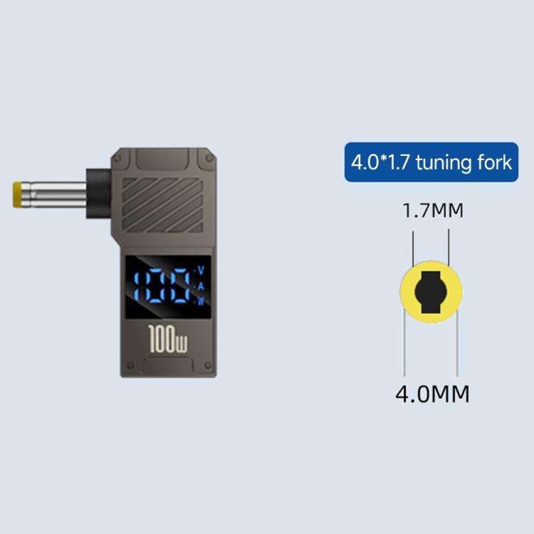 100W Computer Charging Digital Display Adapter, Specification:Type-C to DC4.0x1.7mm