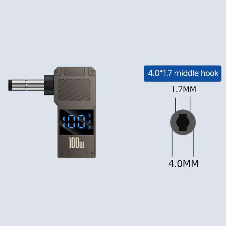 100W Computer Charging Digital Display Adapter, Specification:Type-C to DC4.0x1.7mm Center Groove
