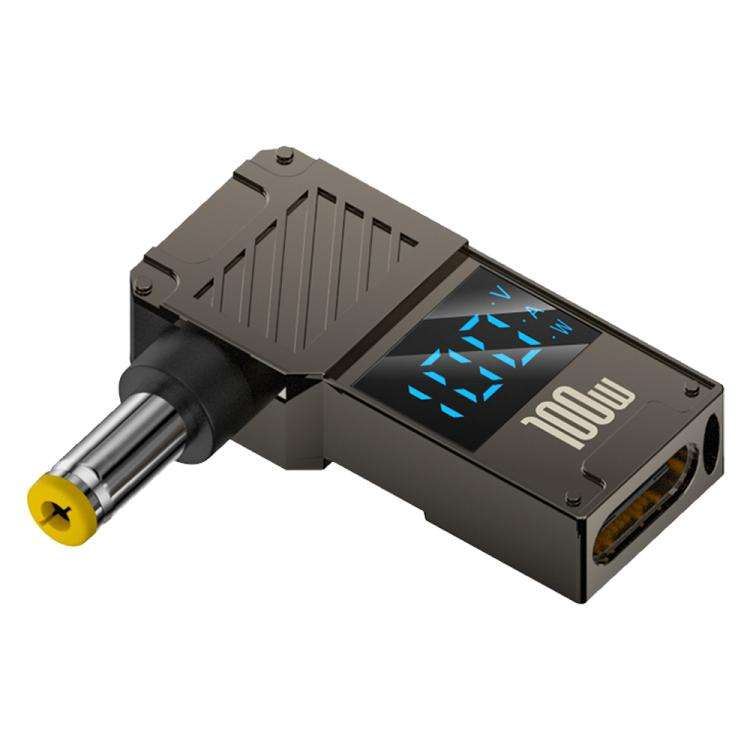 100W Computer Charging Digital Display Adapter, Specification:Type-C to DC5.5x2.5mm