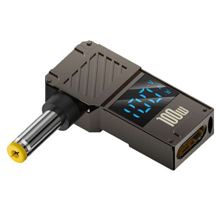 100W Computer Charging Digital Display Adapter, Specification:Type-C to DC5.5x1.7mm