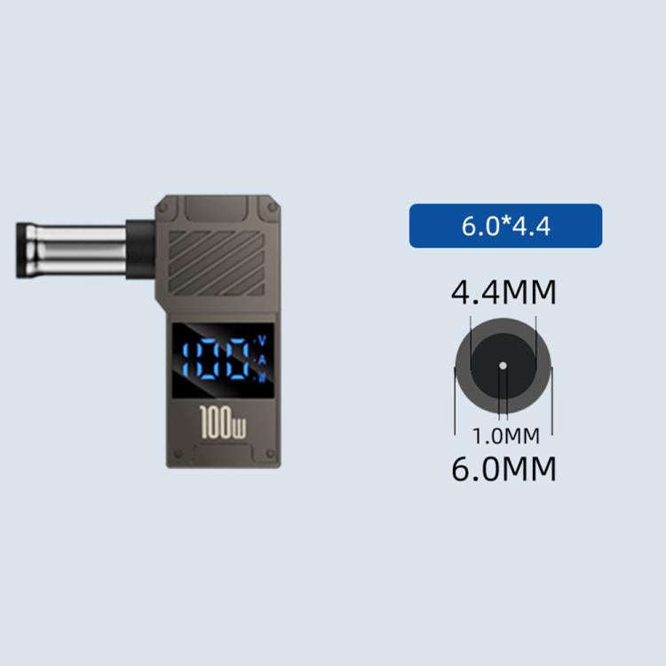 100W Computer Charging Digital Display Adapter, Specification:Type-C to DC6.0x4.4mm