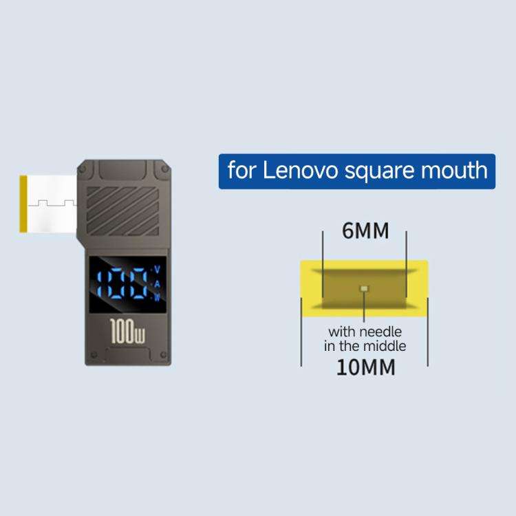 100W Computer Charging Digital Display Adapter, Specification:Type-C to Lenovo Square Port