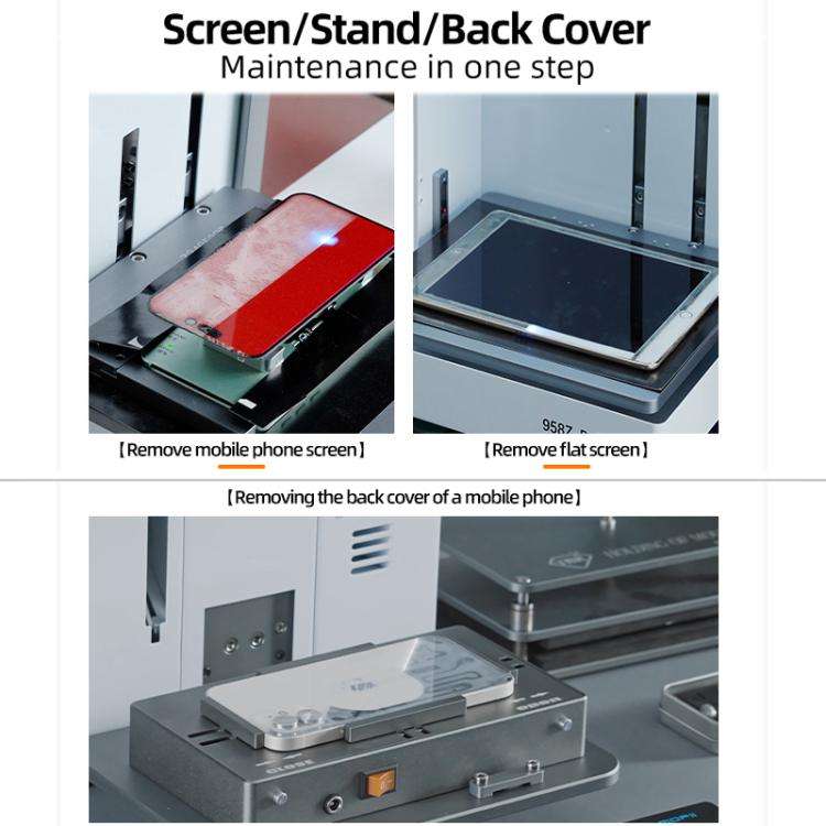 TBK 958Z 5W Purple Light LCD Screen Frame Removal Laser Machine, Plug:EU Plug