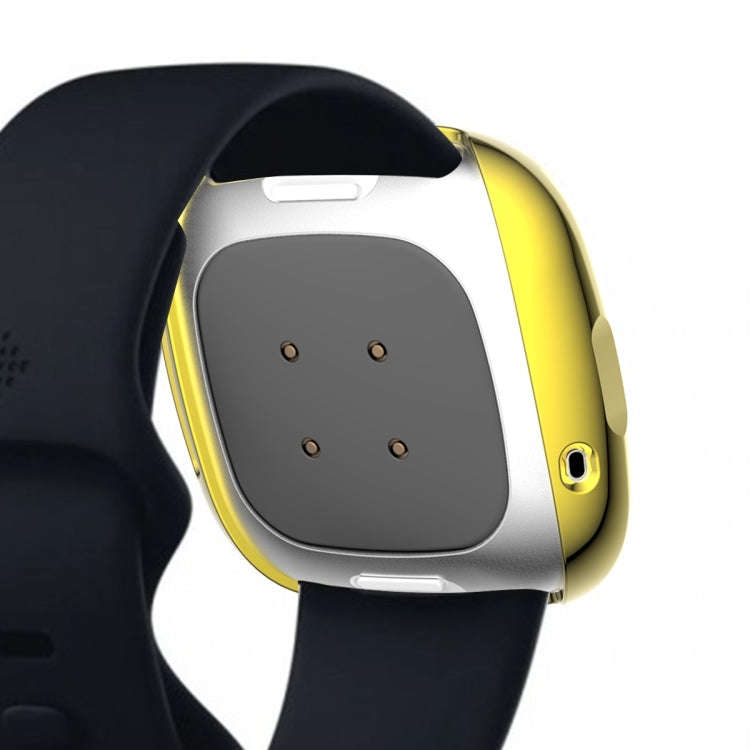 For Fitbit Versa 3 / Versa Sense Plating Full Package TPU Protective Case(Golden)