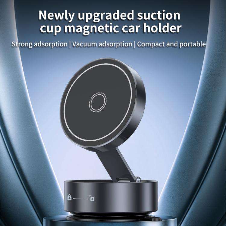 Q12 Foldable Vacuum MagSafe Magnetic Suction Cup Phone Holder(Silver)