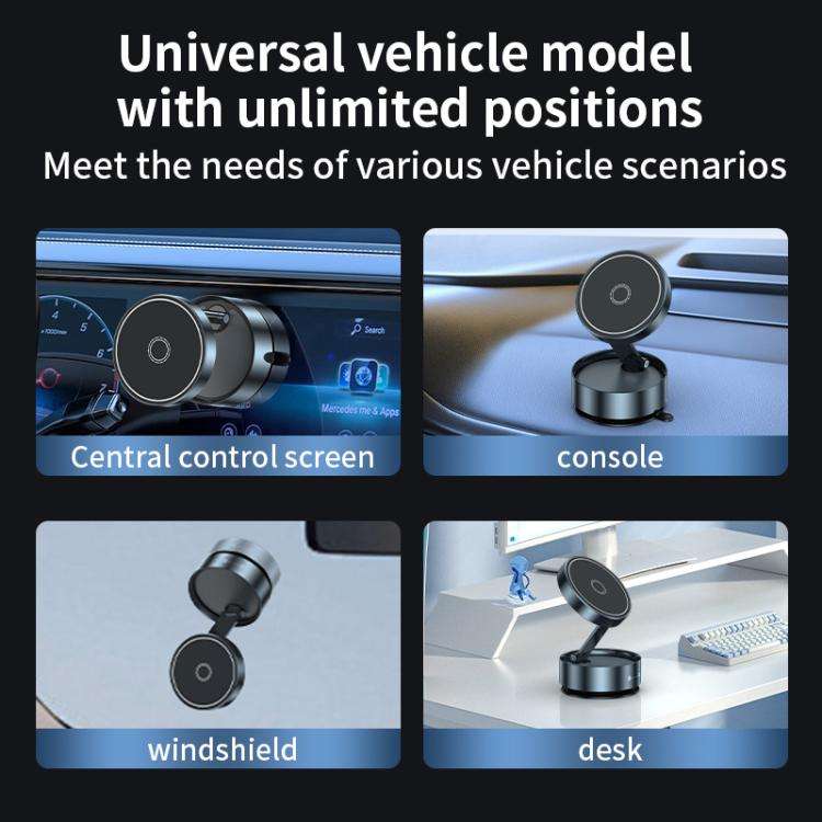 Q12 Foldable Vacuum MagSafe Magnetic Suction Cup Phone Holder(Silver)