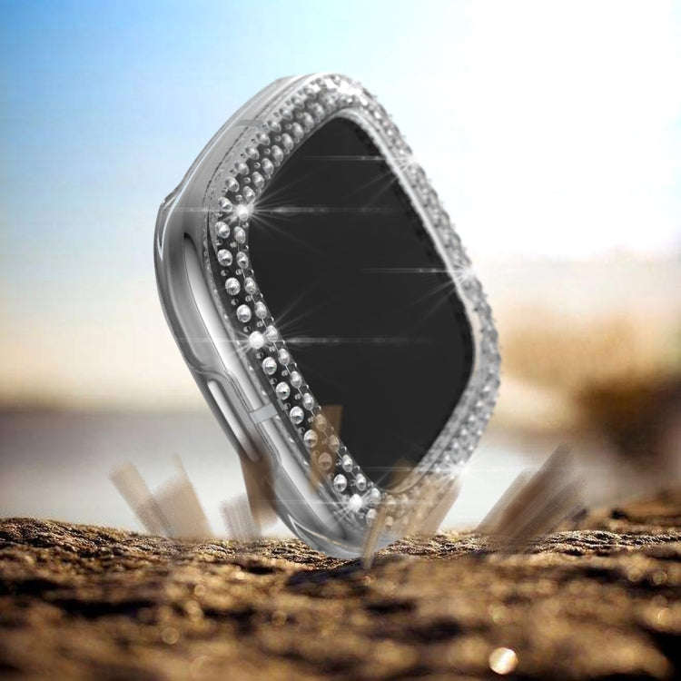 For Fitbit Versa 3 / Versa Sense Double Row Plating Diamonds PC Protective Case(Transparent)