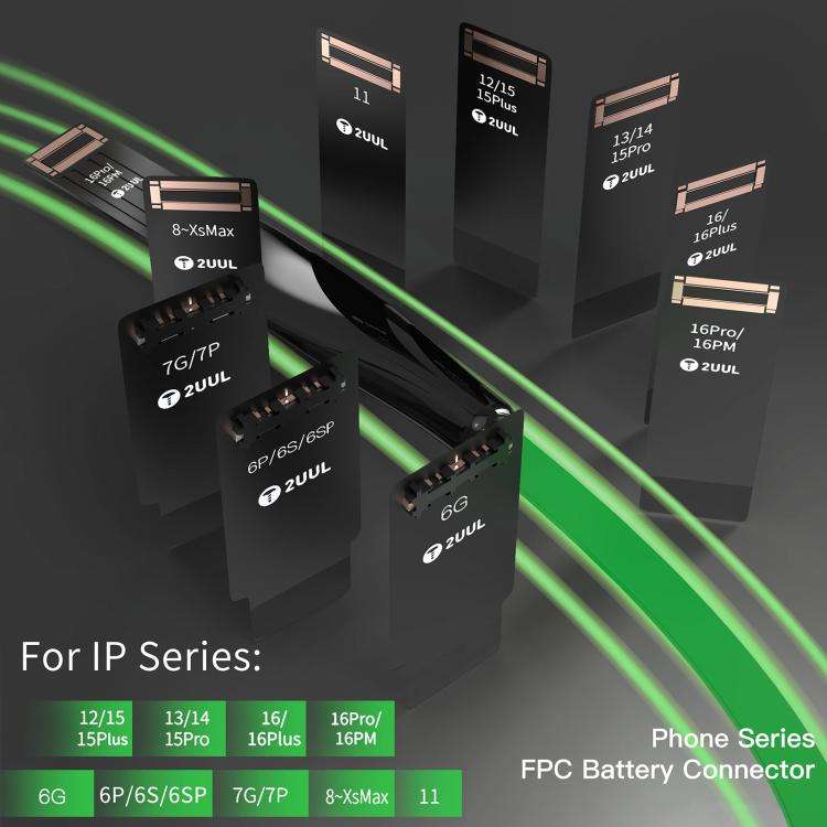 2uul BT03 FPC Battery Connector for iPhone 6 to 16 Pro Max