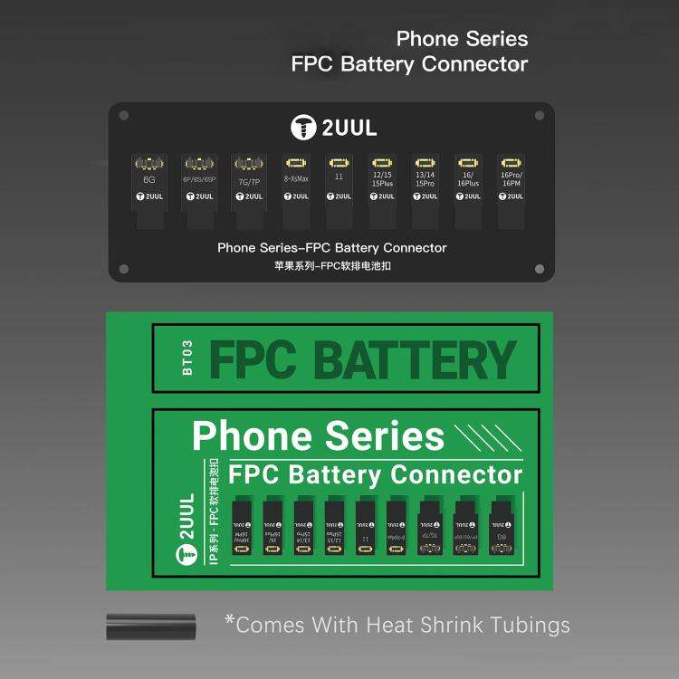 2uul BT03 FPC Battery Connector for iPhone 6 to 16 Pro Max