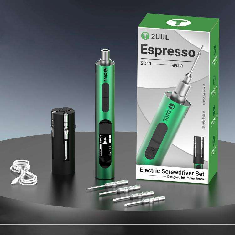 2uul SD11 Espresso Electric Screwdriver Set