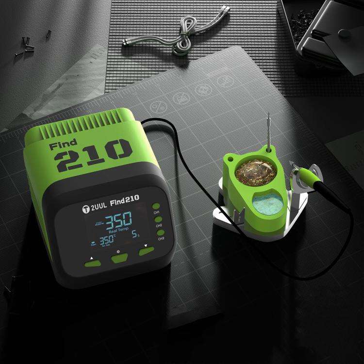 2uul FD01 Find210 60W High-Power AC Transformer Soldering Station, Plug:UK Plug