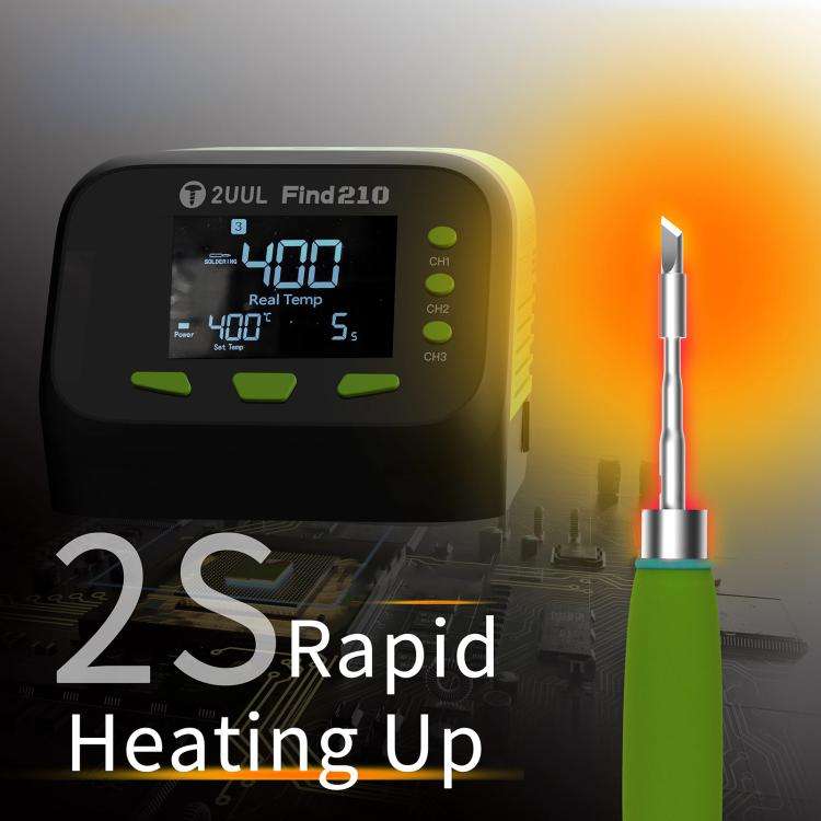 2uul FD01 Find210 60W High-Power AC Transformer Soldering Station, Plug:UK Plug